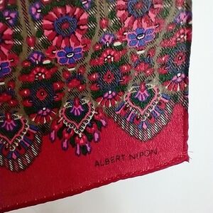 VINTAGE ALBERT NIPON LONG SILK SCARF